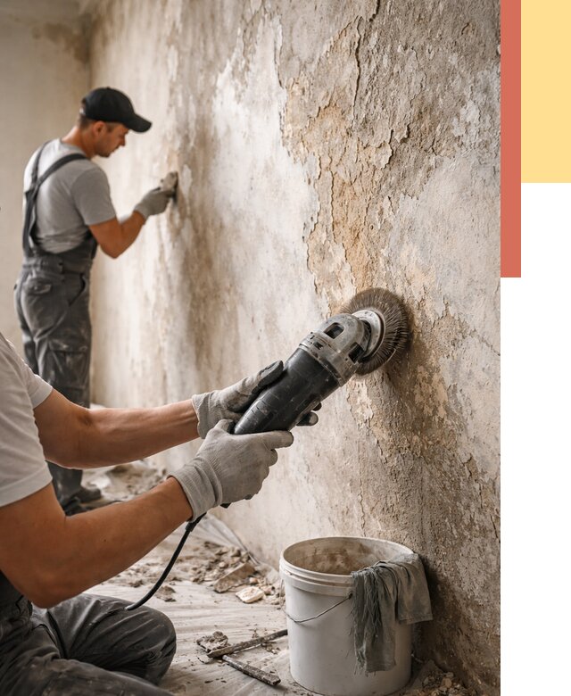 Снятие и удаление краски со стен в Апшеронске от 2152 руб. — ОТДЕЛОЧНИК-Пшр