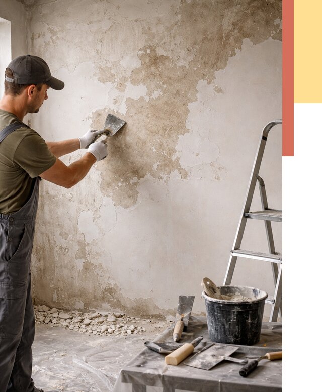 Снятие старой шпаклевки в Апшеронске от 1896 руб. — быстро и недорого | ОТДЕЛОЧНИК-Пшр