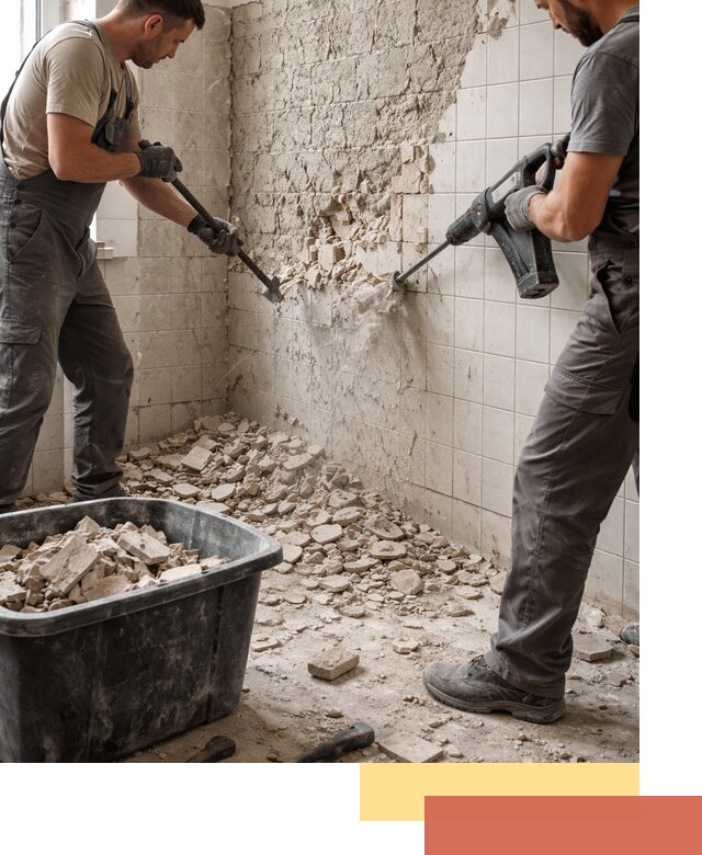 Демонтаж плитки со стен в Апшеронске быстро и аккуратно