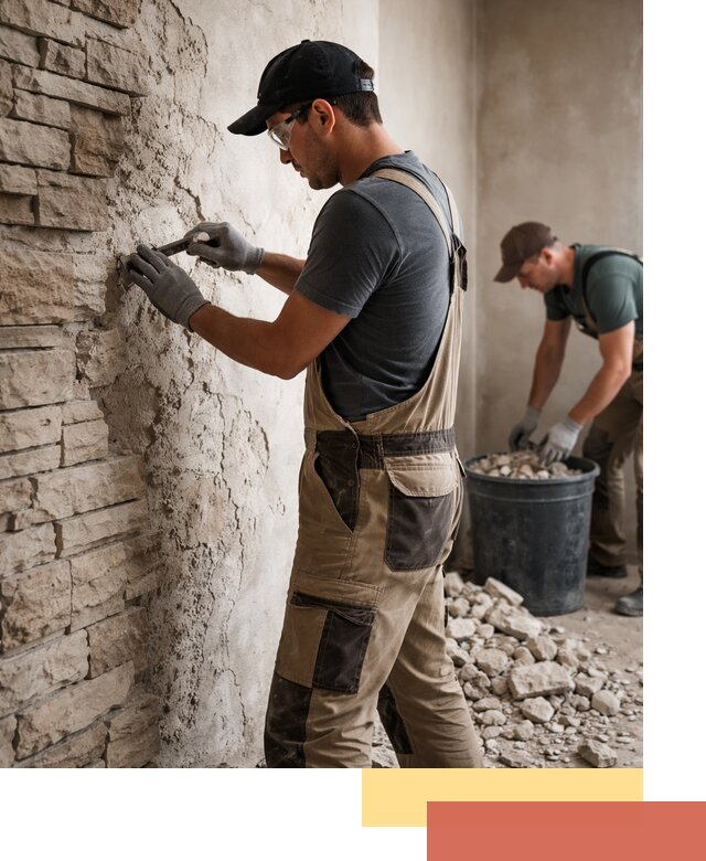 Демонтаж декоративного камня в Апшеронске профессионально и безопасно