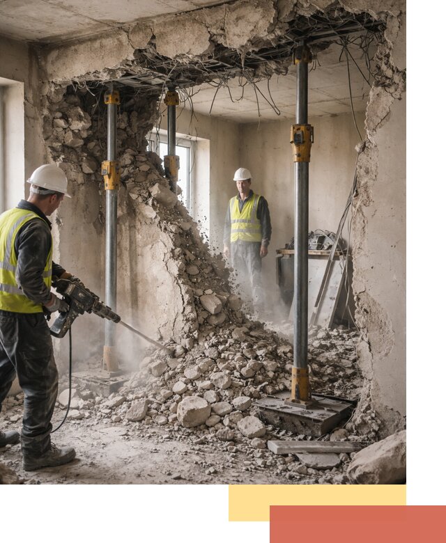 Снос несущих стен в Апшеронске с гарантией безопасности и качества