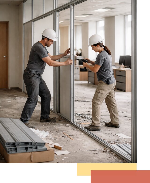 Демонтаж алюминиевых перегородок в Апшеронске быстро и аккуратно