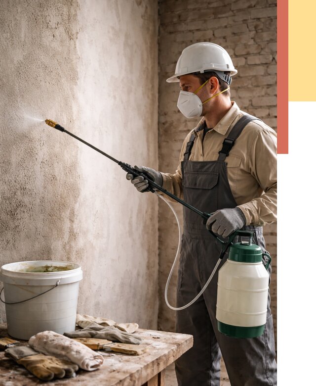 Антисептическая обработка стен в Апшеронске от 1230 руб. — быстро и недорого | ОТДЕЛОЧНИК-Пшр