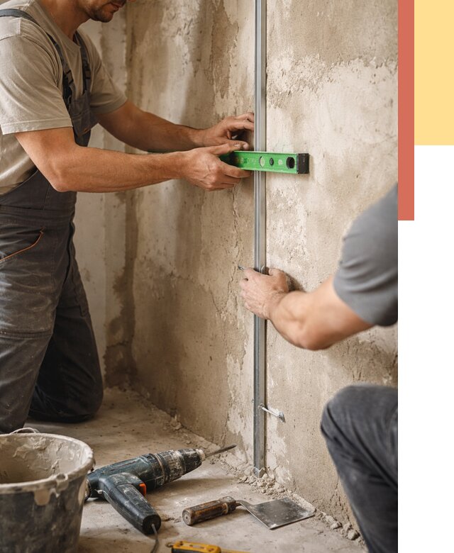 Установка штукатурных маяков в Апшеронске от 7174 руб. — быстро и недорого | ОТДЕЛОЧНИК-Пшр