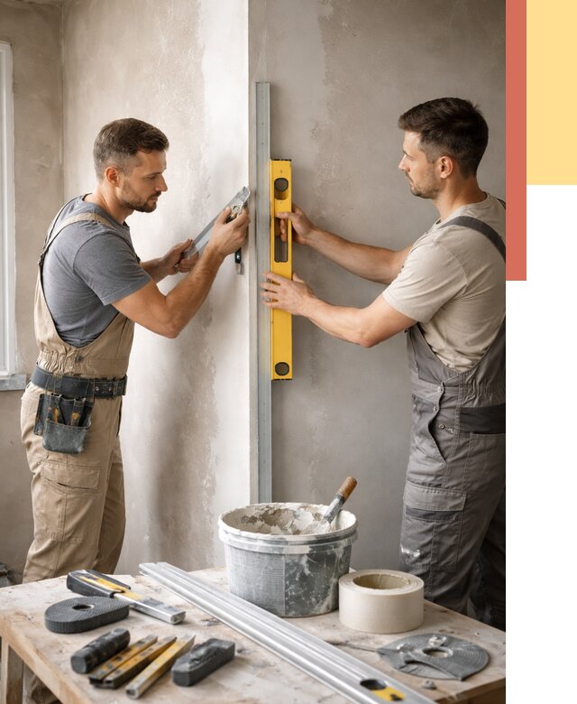 Выведение углов стен в Апшеронске от 1896 руб. быстро и недорого | ОТДЕЛОЧНИК-Пшр