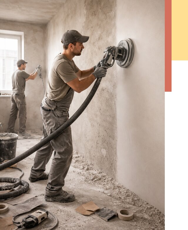 Шлифовка стен в Апшеронске от 1230 руб/м2 — быстро и недорого | ОТДЕЛОЧНИК-Пшр