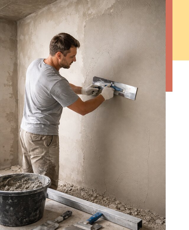 Штукатурка стен без маяков в Апшеронске от 7379 руб/м2 — услуги и цена | ОТДЕЛОЧНИК-Пшр