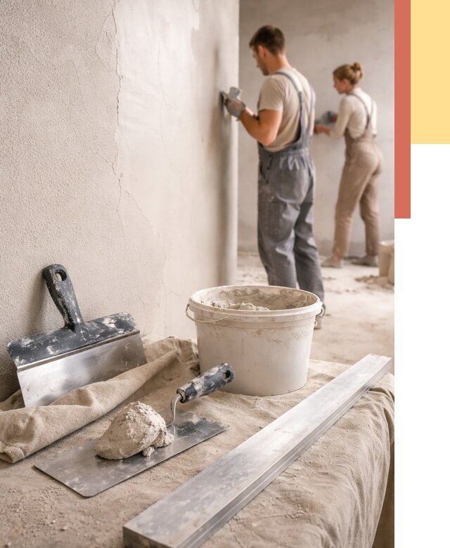 Штукатурка стен гипсовая в Апшеронске от 4612 руб/м2 — быстро и недорого | ОТДЕЛОЧНИК-Пшр