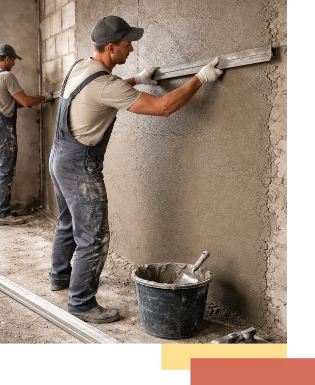 Штукатурка стен цементно-песчаная в Апшеронске профессионально