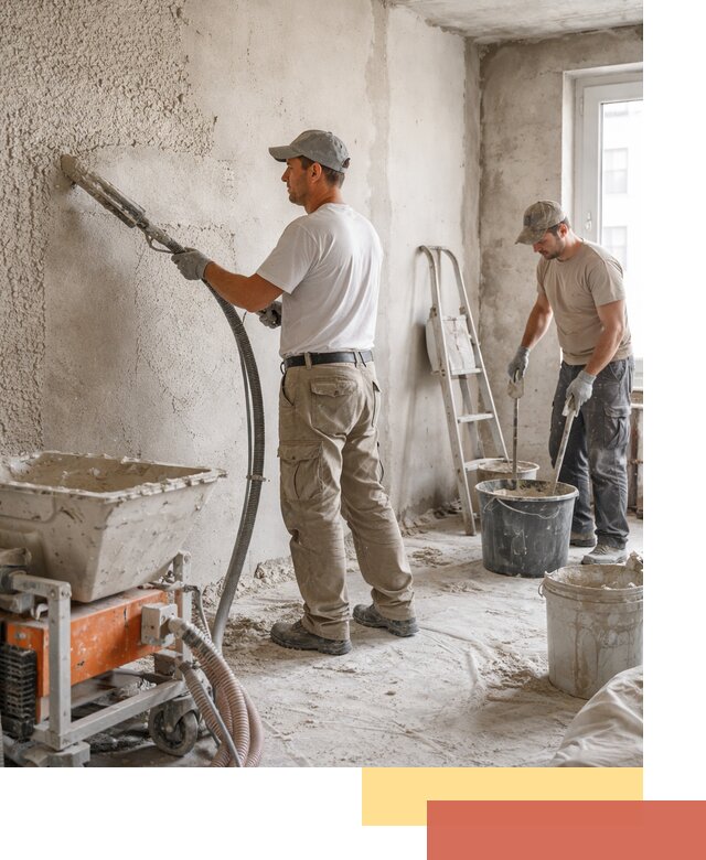 Машинная штукатурка стен в Апшеронске — быстро и качественно