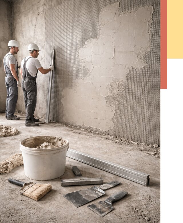 Штукатурка стен по сетке в Апшеронске от 5636 руб./м2 — быстро и недорого | ОТДЕЛОЧНИК-Пшр