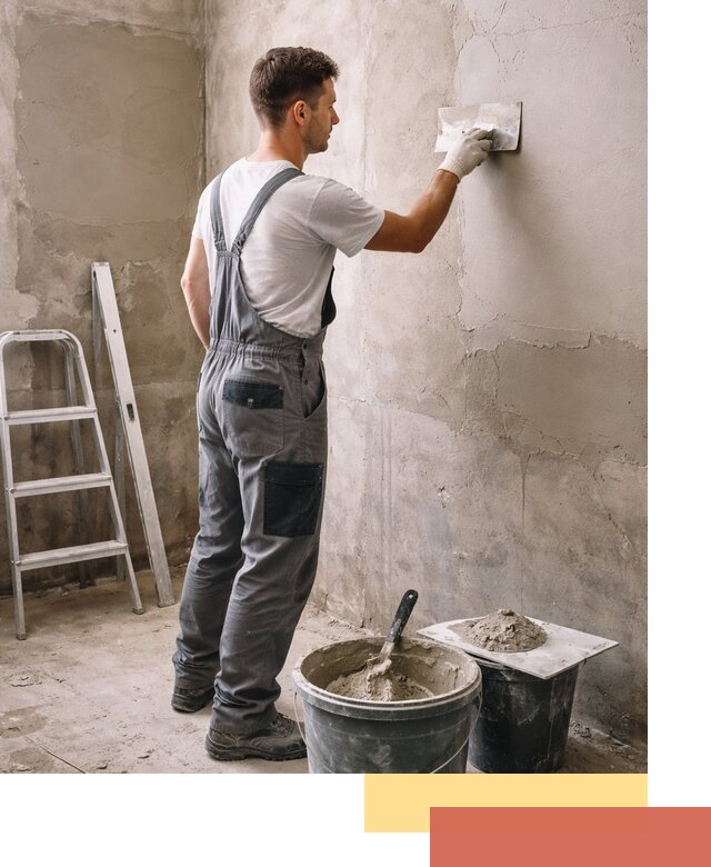 Штукатурка стен в ванной под ключ в Апшеронске