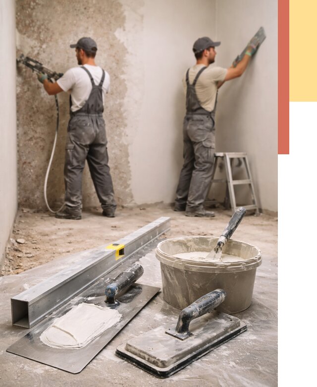 Штукатурка стен под обои в Апшеронске от 4612 руб./м2 — выравнивание под обои | ОТДЕЛОЧНИК-Пшр