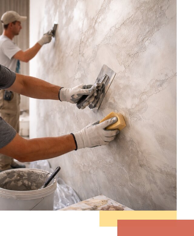 Декоративная штукатурка под мрамор в Апшеронске для стен и потолков
