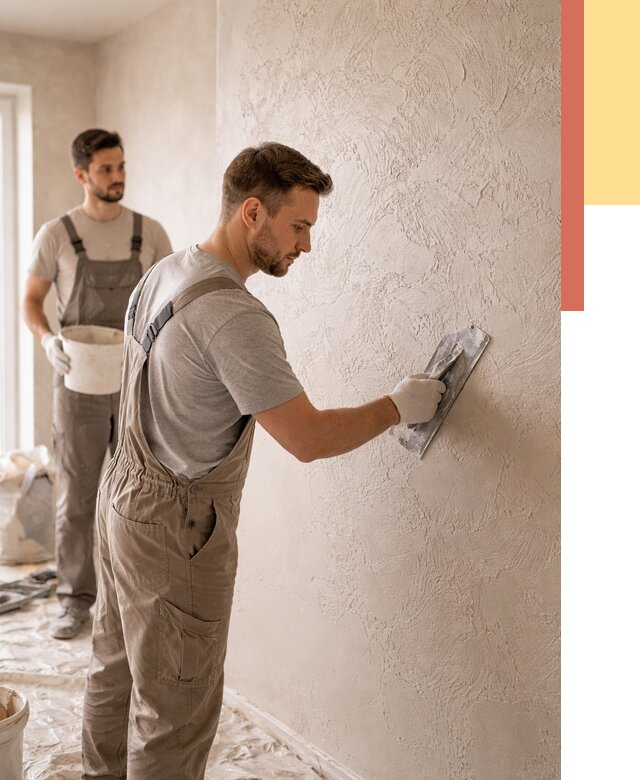 Фактурная штукатурка стен в Апшеронске от 4304 руб./м² — заказать под ключ | ОТДЕЛОЧНИК-Пшр