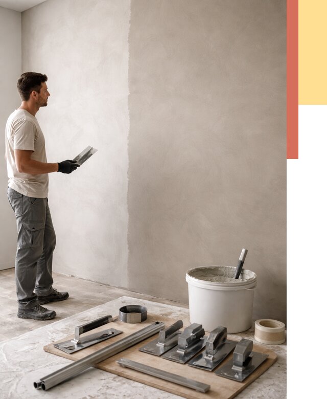 Нанесение микроцемента на стены в Апшеронске от 3279 руб./м2 под ключ | ОТДЕЛОЧНИК-Пшр