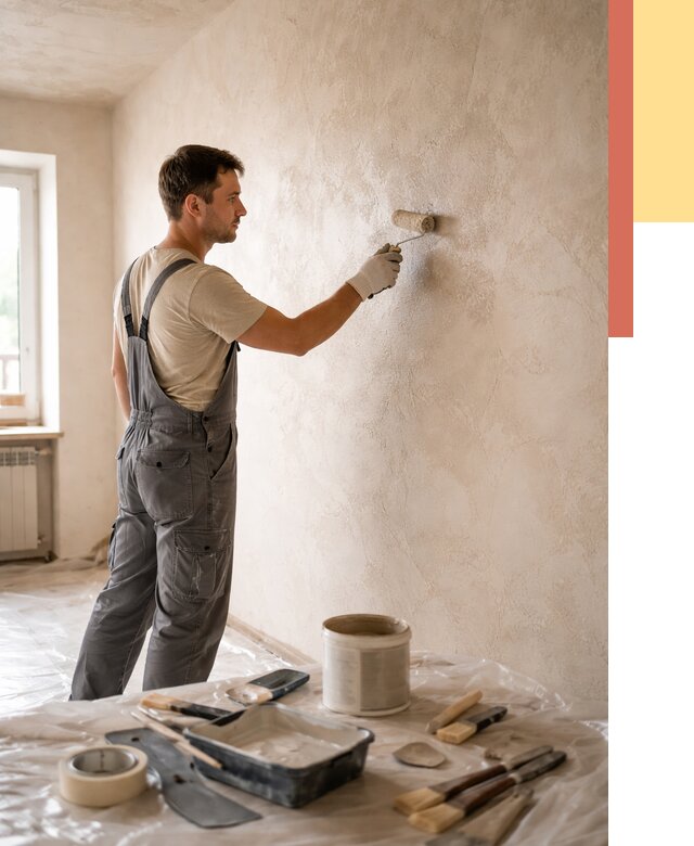 Нанесение лессирующей краски по декоративке в Апшеронске от 1793 руб. | ОТДЕЛОЧНИК-Пшр