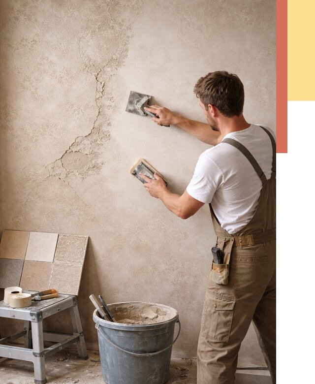 Ремонт декоративной штукатурки в Апшеронске от 4612 руб. под ключ | ОТДЕЛОЧНИК-Пшр