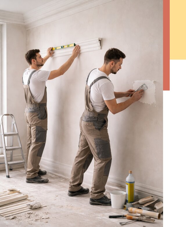 Монтаж лепнины на стены в Апшеронске от 4612 руб. — недорого, быстро | ОТДЕЛОЧНИК-Пшр