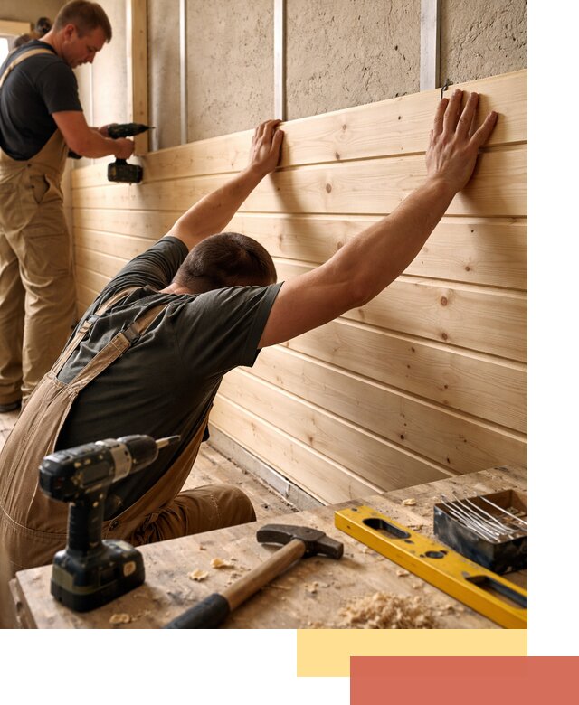 Монтаж деревянной вагонки на стены в Апшеронске быстро и качественно