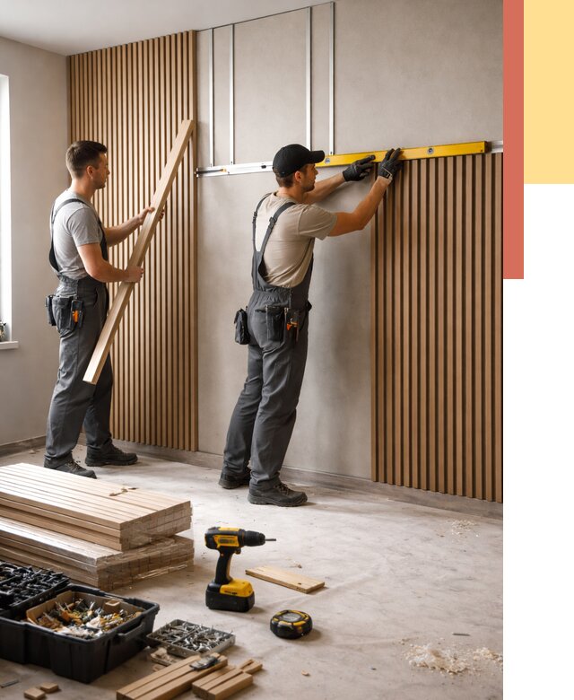 Монтаж реечных панелей на стены в Апшеронске от 1230 руб. — быстро и недорого | ОТДЕЛОЧНИК-Пшр