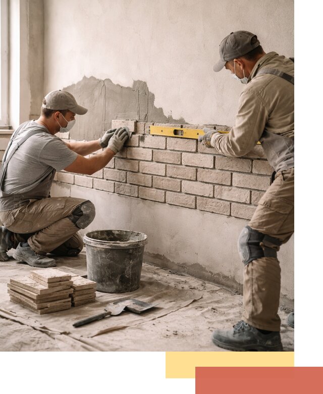 Монтаж декоративного кирпича профессионально в Апшеронске