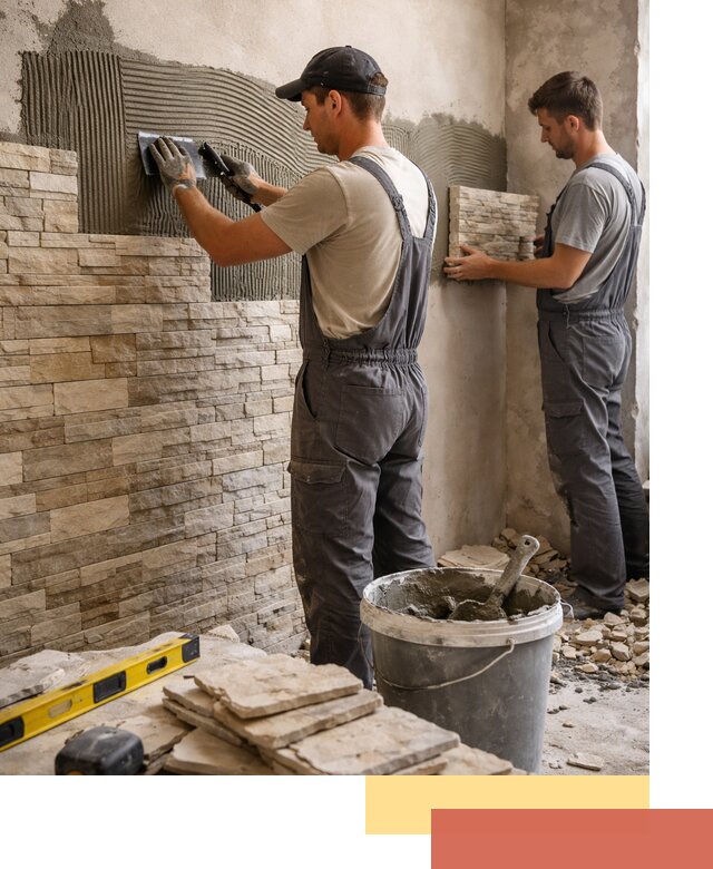 Монтаж искусственного камня в Апшеронске — облицовка стен и фасадов