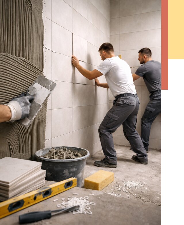 Укладка плитки на стены в Апшеронске от 871 руб. — качественно и недорого | ОТДЕЛОЧНИК-Пшр