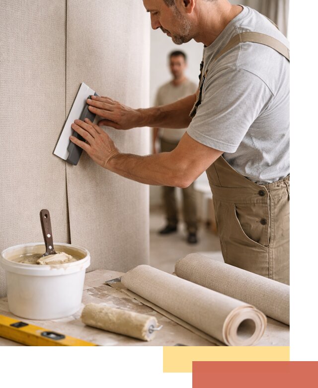 Поклейка текстильных обоев в Апшеронске профессионально и аккуратно