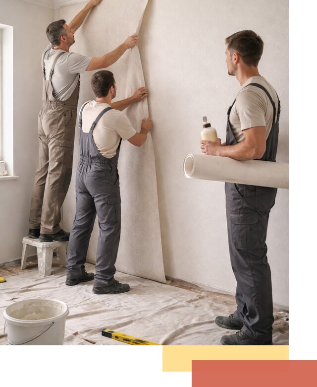 Оклейка стен обоями в Апшеронске — качественно и профессионально