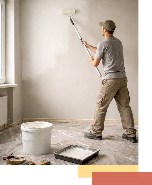 Покраска стен латексной краской в Апшеронске качественно и быстро