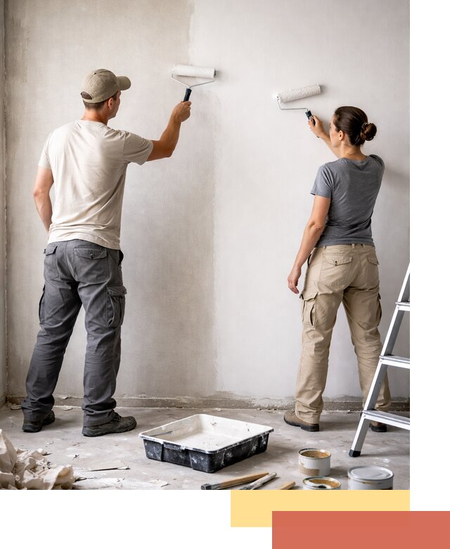 Окраска стен по стеклохолсту в Апшеронске качественно и долговечно