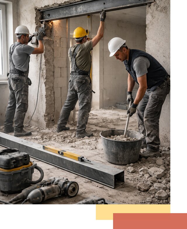 Создание проемов в стенах и несущих конструкциях в Апшеронске