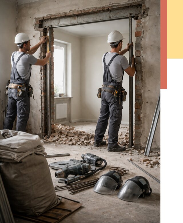 Расширение дверного проема в Апшеронске от 12810 руб. под ключ | ОТДЕЛОЧНИК-Пшр