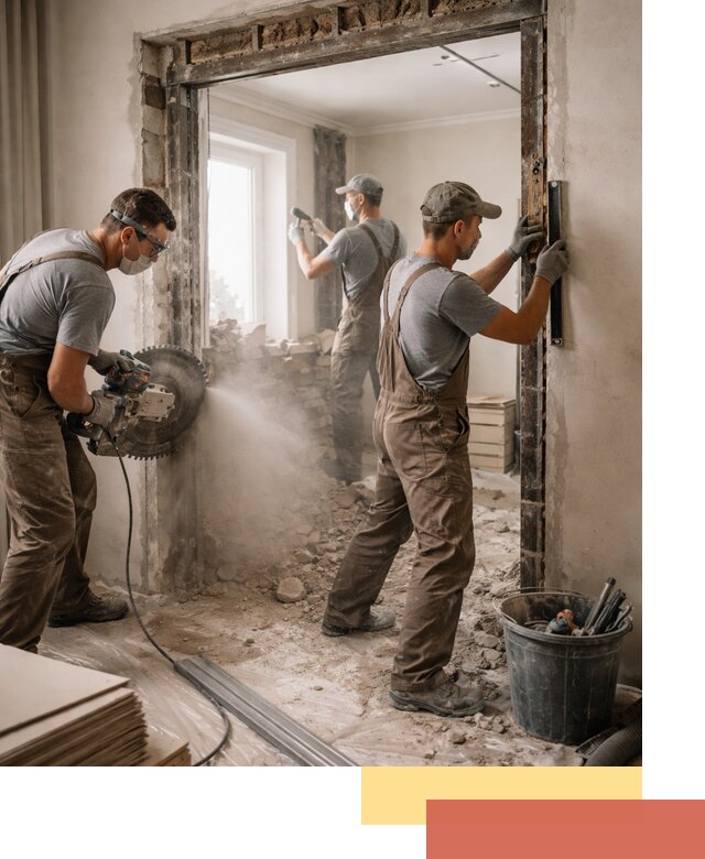 Расширение дверного проема под установку новой двери в Апшеронске