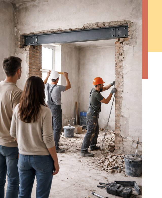 Усиление проема в стене в Апшеронске от 9736 руб. — усиление дверного проема металлоконструкцией | ОТДЕЛОЧНИК-Пшр