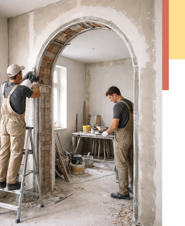 Устройство арочного проема в Апшеронске от 9736 руб. под ключ — быстро и недорого | ОТДЕЛОЧНИК-Пшр