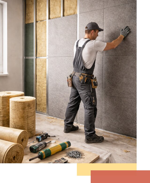 Профессиональная шумоизоляция стен в Апшеронске для квартиры и офиса