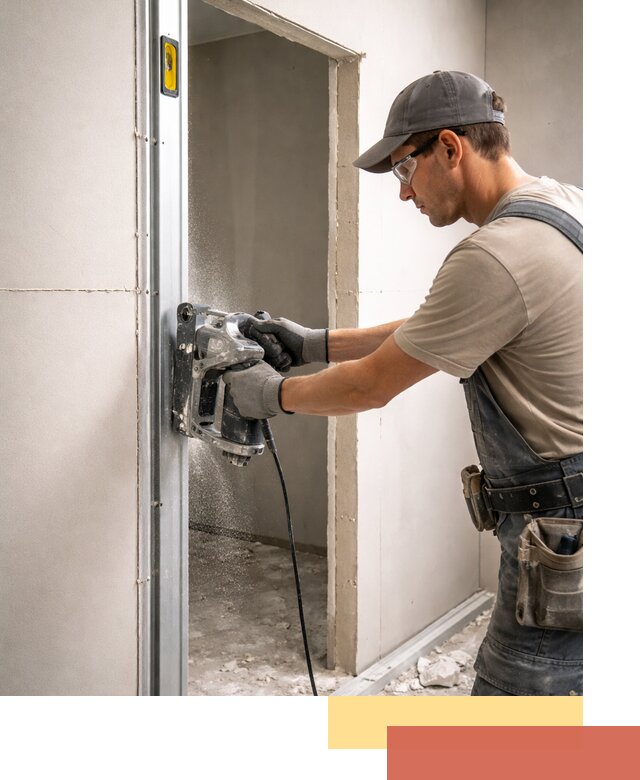 Устройство дверного проема в перегородке в Апшеронске