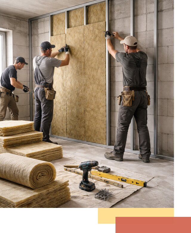 Шумоизоляция перегородок из блоков в Апшеронске — монтаж и защита шумоизоляцией