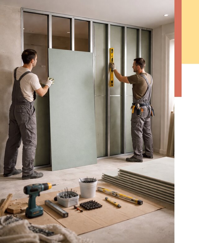 Перегородка из влагостойкого гипсокартона в Апшеронске от 4919 руб. — монтаж под ключ | ОТДЕЛОЧНИК-Пшр