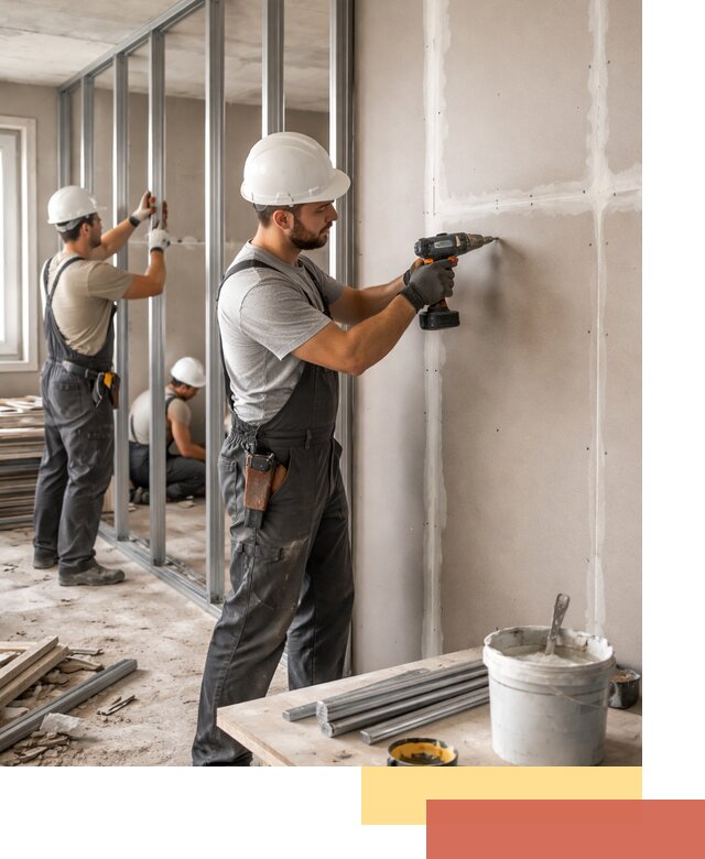 Перегородки из огнестойкого гипсокартона в Апшеронске под ключ