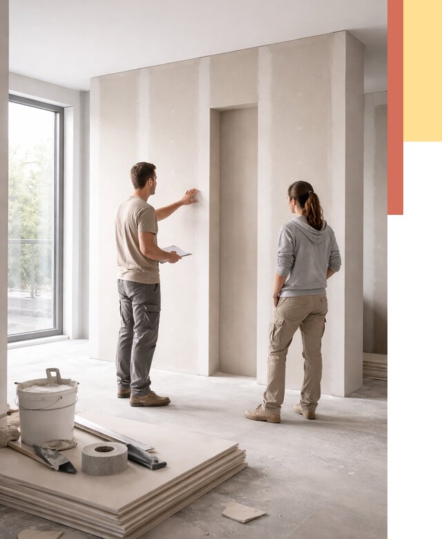 Зонирующая перегородка из гипсокартона в Апшеронске от 2869 руб. под ключ | ОТДЕЛОЧНИК-Пшр