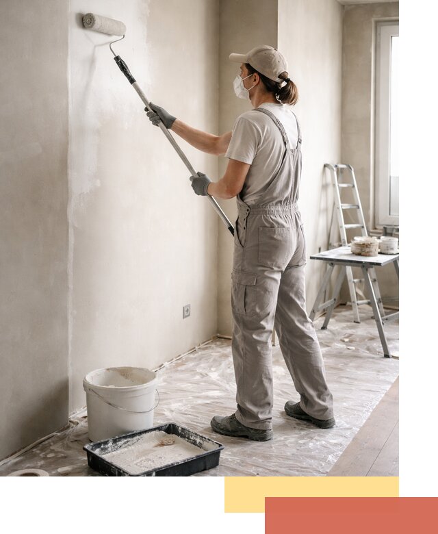 Покраска перегородок из гипсокартона в Апшеронске качественно и недорого