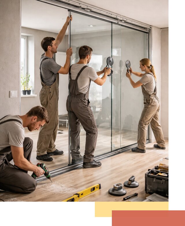 Изготовление стеклянных перегородок на заказ в Апшеронске