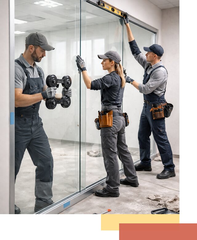 Профессиональный монтаж стеклянных перегородок в Апшеронске