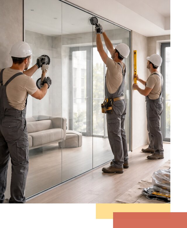 Перегородки из закаленного стекла в Апшеронске для офисов и квартир