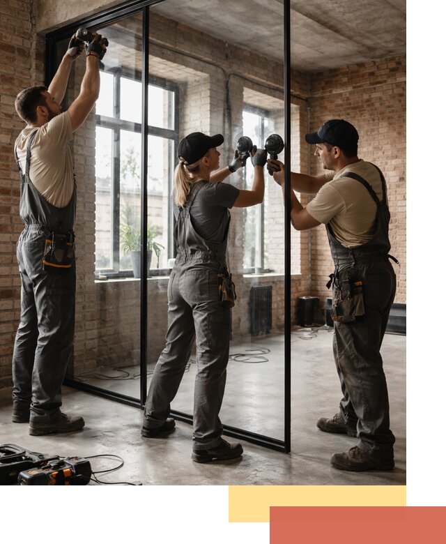 Стеклянные перегородки лофт — изготовление и монтаж в Апшеронске