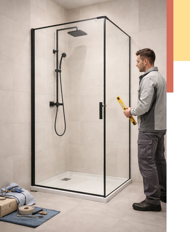 Стеклянные перегородки для душа в Апшеронске от 12810 руб. | Монтаж под ключ — ОТДЕЛОЧНИК-Пшр