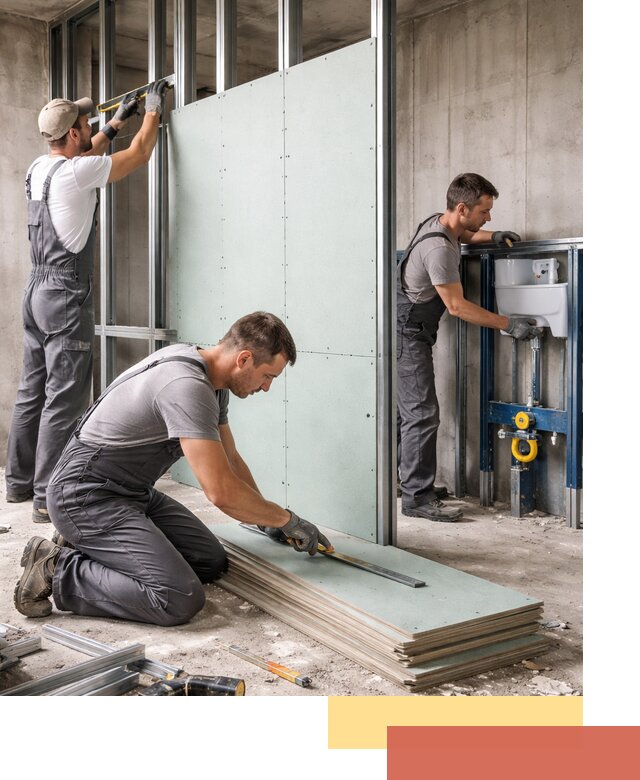 Монтаж и ремонт сантехнических перегородок в Апшеронске